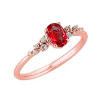 Anello Gazzola Gioielli Donna in Oro Rubino 0.44 Ct AN-2018-16-ROSA - AN-2018-16-ROSA